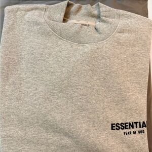 fear of god Essentials dark oatmeal crewneck hoodie